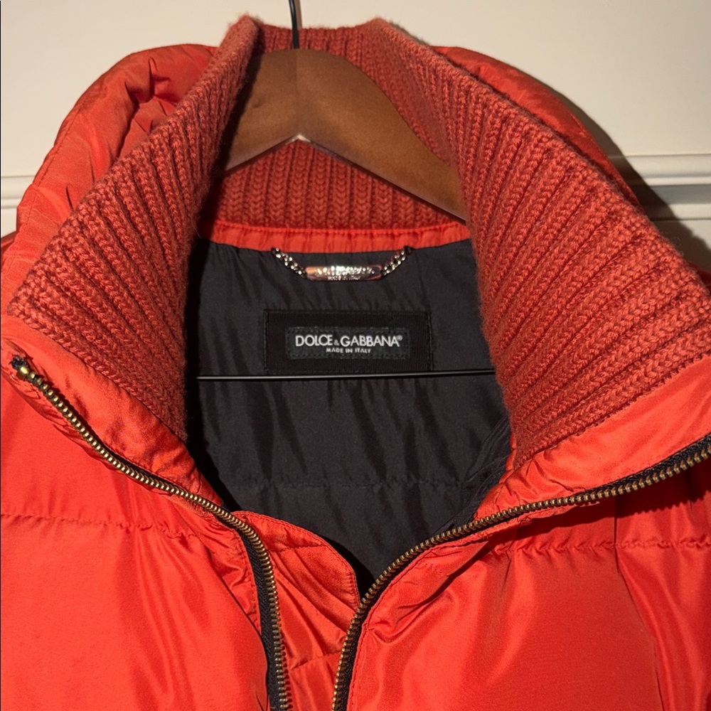 Dolce & Gabbana Vibrant Orange Puffer Jacket - Picture 2 of 5